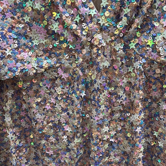 NWT Retrofete Aubrielle Pink Sequin Mini Dress with Ling Sleeves PERFECT FOR NYE - Picture 6 of 8